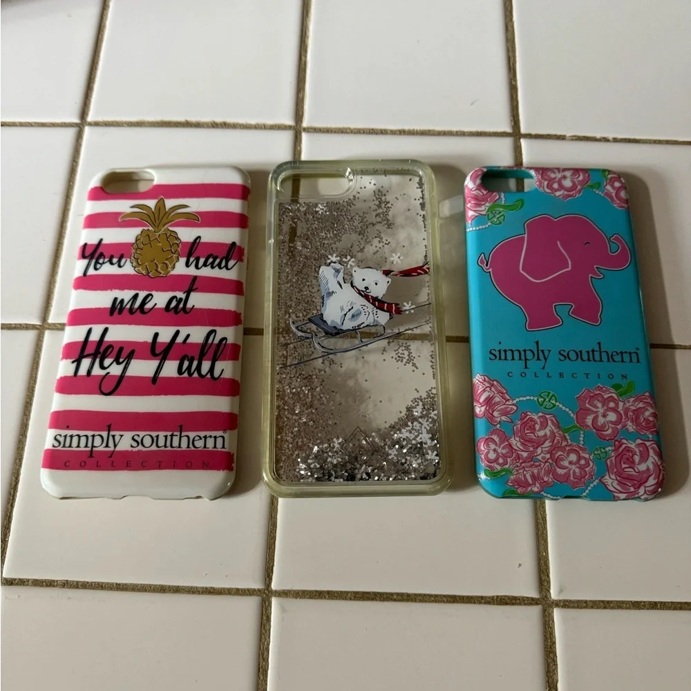 Simply Southern and Vera Bradley 7+ I-Phone covers- (set of 3)